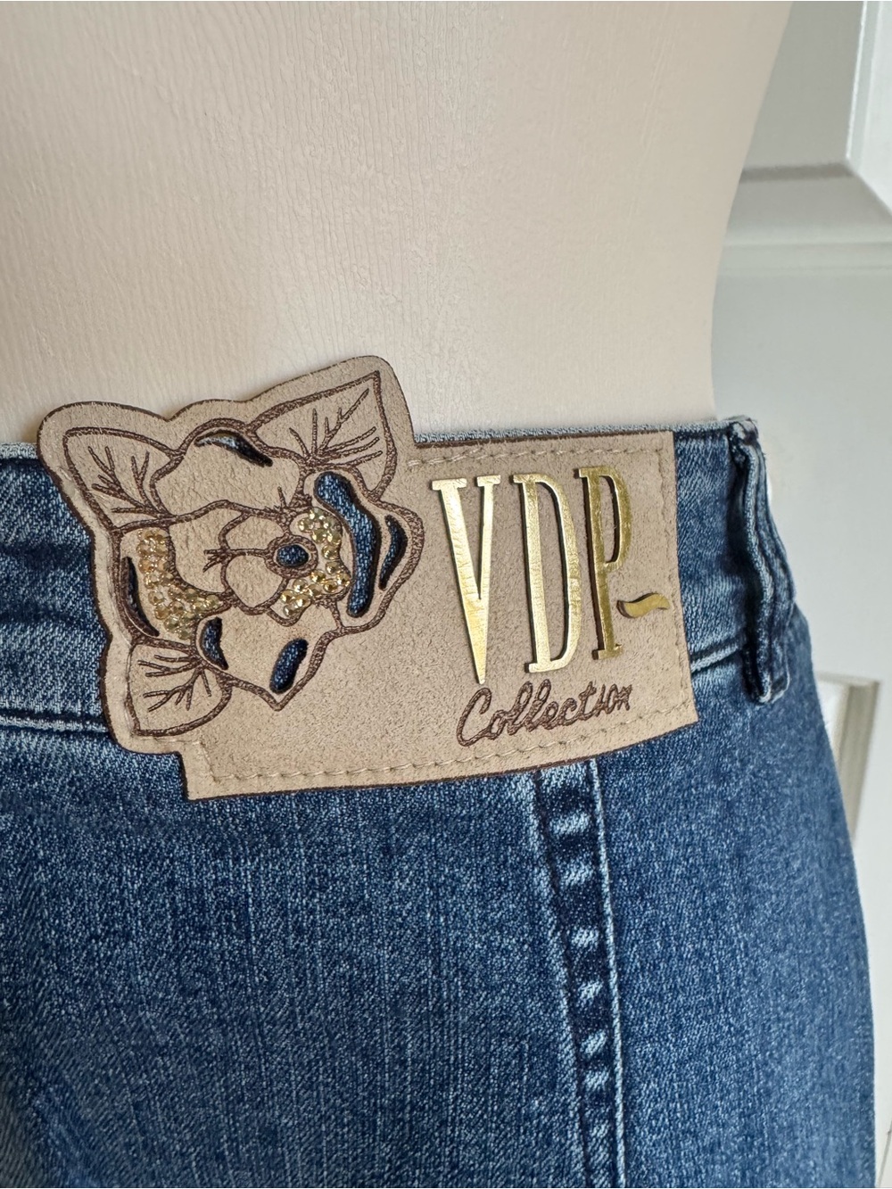 VDP Collection Denim Skirt/Knit Cardigan Set 6/42 ITALY - Picture 4 of 16